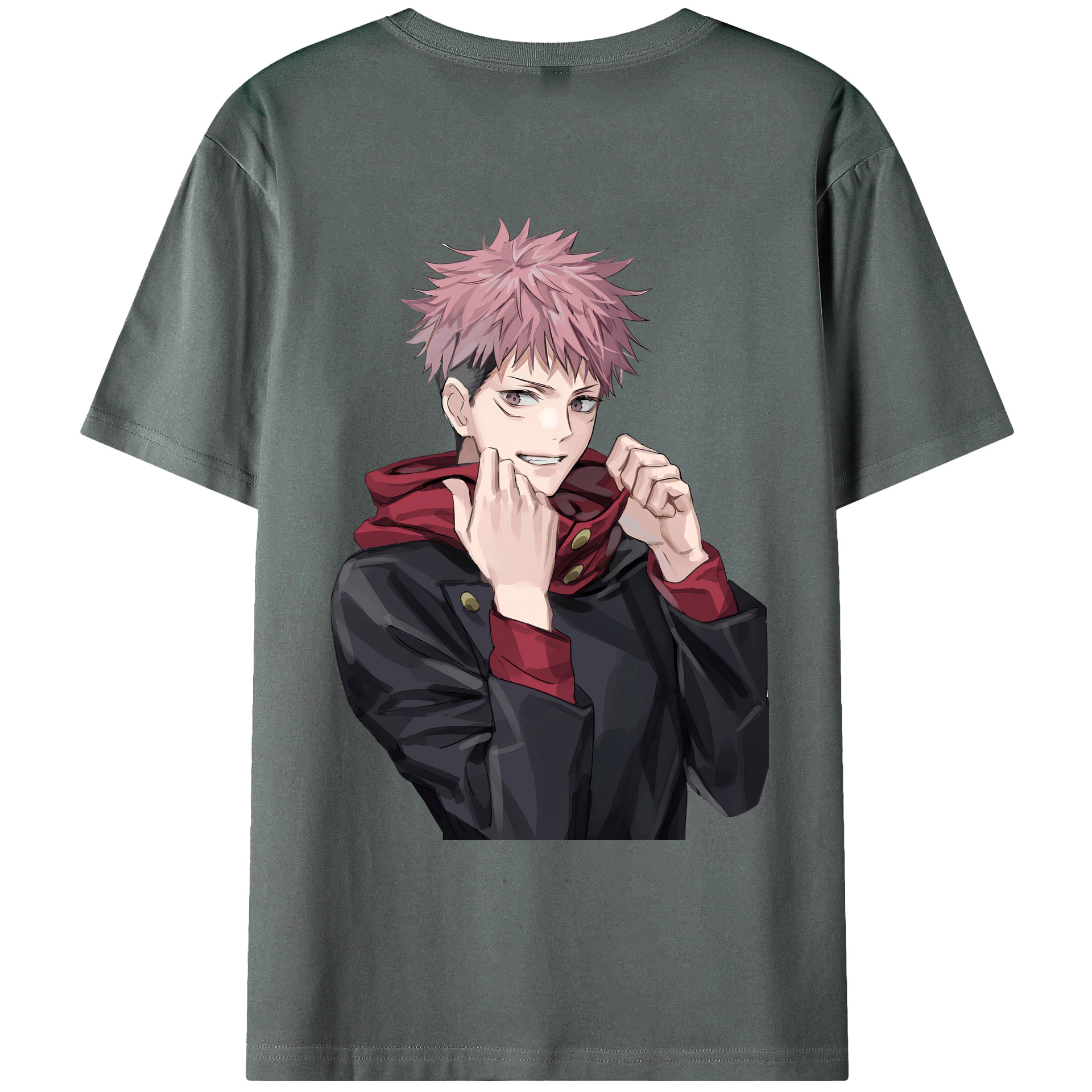 （画像用） 呪術廻戦 Jujutsu Kaisen 綿100％ メンズ半袖Tシャツ（バックプリント） 通気性